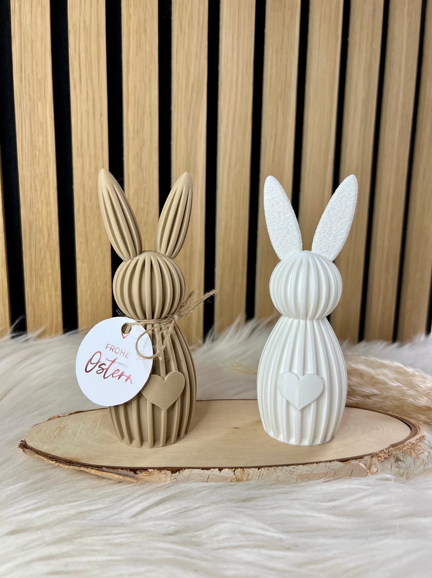 3D-gedruckter Deko Hase mit Herz | Moderne Osterdeko