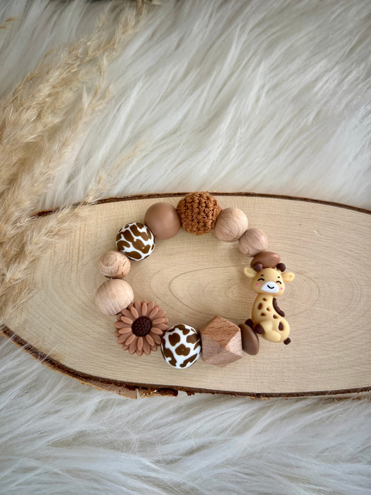 Greifling Giraffe – Naturholz & Silikon | Geschenk zur Geburt & Babyshower