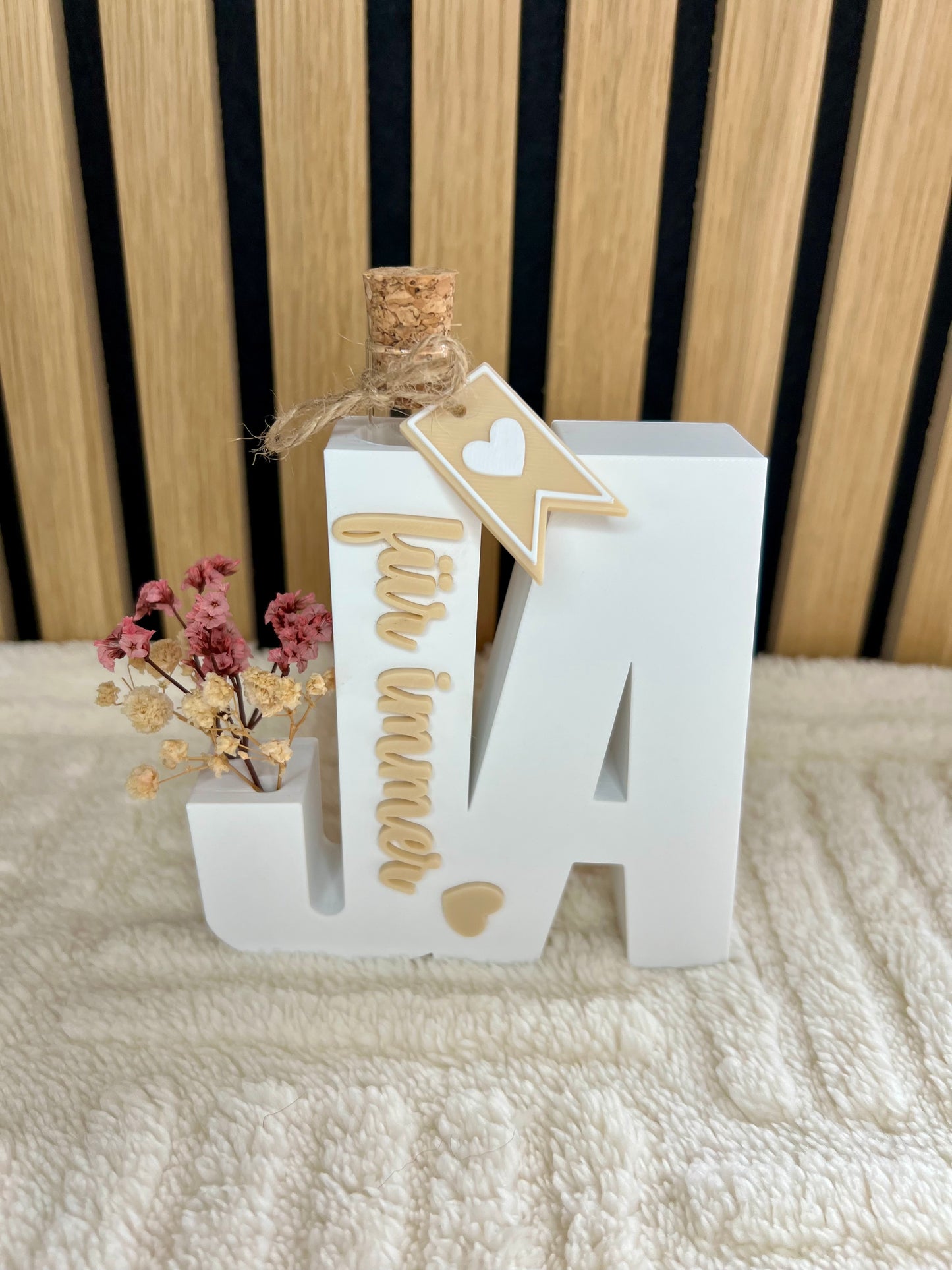 Hochzeitsgeschenk „Ja für immer“ – Geldgeschenk mit Reagenzglas & Trockenblumen