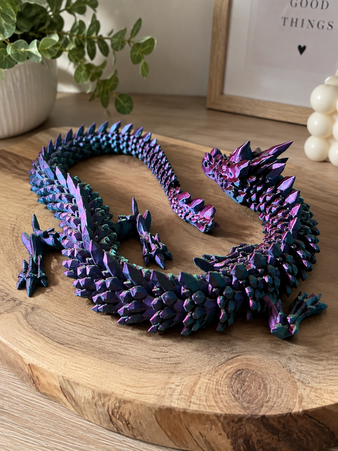 3D-gedruckter Drache mit Drachenei – Bewegliches Fidget-Spielzeug