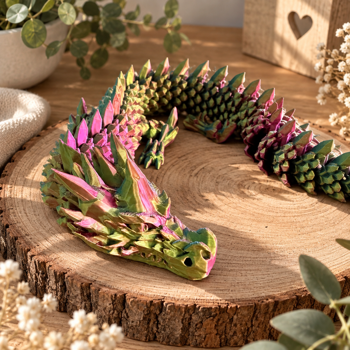 3D-gedruckter Drache mit Drachenei – Bewegliches Fidget-Spielzeug