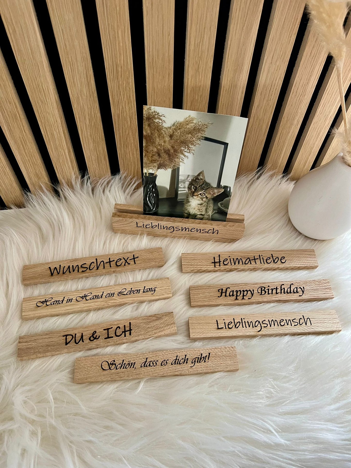 Personalisierbarer Holz-Fotohalter – Ein besonderes Geschenk für besondere Menschen