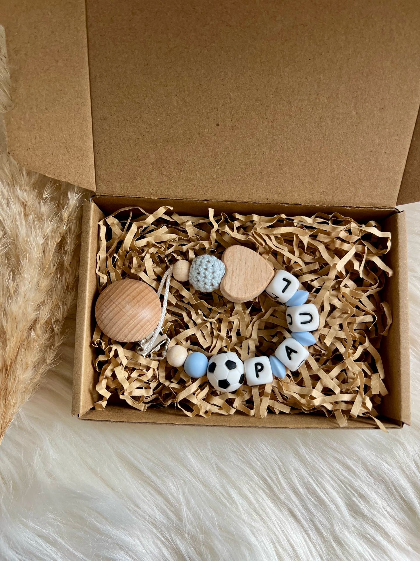 Personalisierte Schnullerkette im Fußball-Design – das perfekte Geschenk für kleine Ballfans ⚽💙